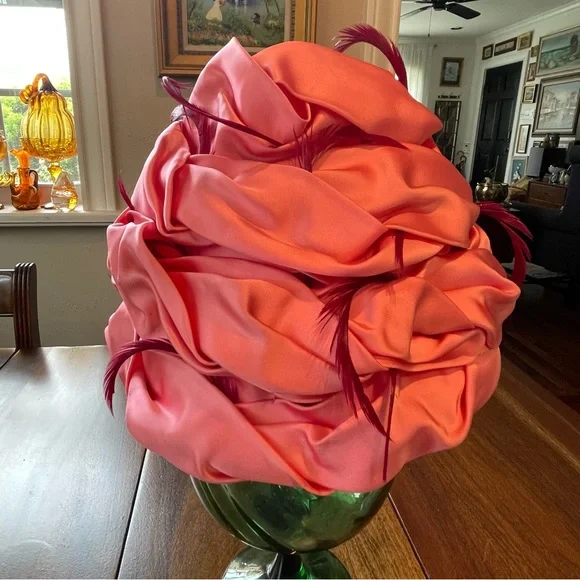 1960’s CHRISTIAN DIOR  FEATHER TURBAN - Picture 3 of 16